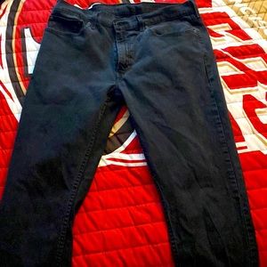 Black, Levis, skinny jeans. Width 36 Length 34